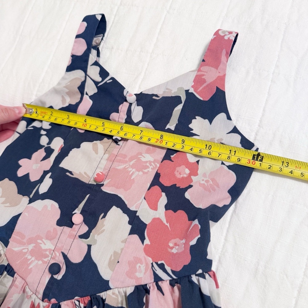 Abercrombie Kids Drop-Waist Poplin Dress Floral Girls Size 7/8 EUC Adjustable - Picture 6 of 9
